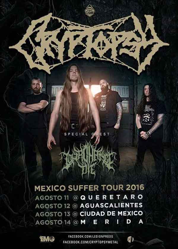 Cryptopsy mexican tour 2016
