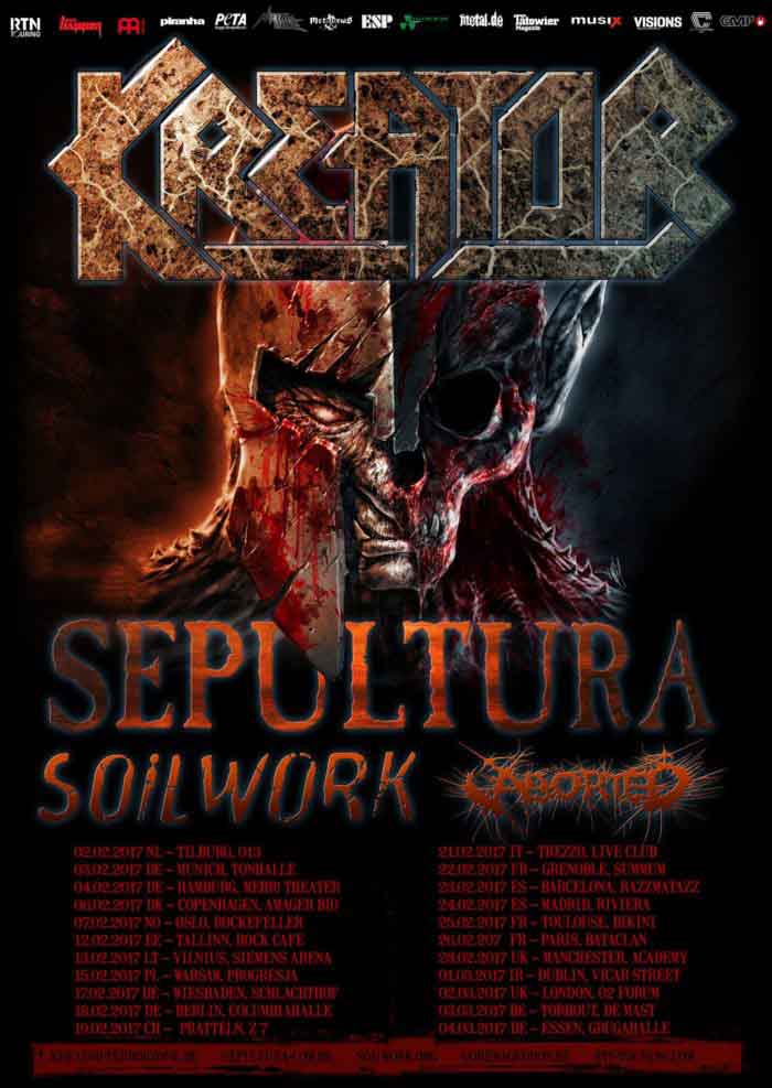 Kreator Sepultura tour