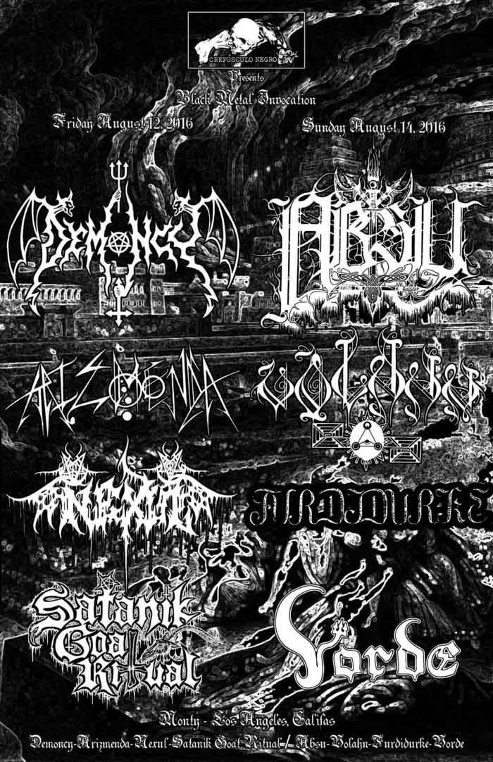 black metal invocation flyer