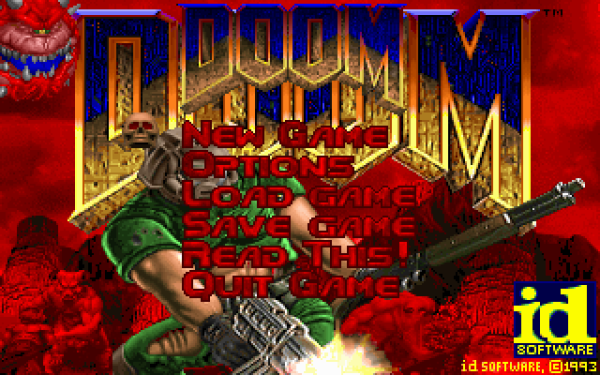 Main menu from Doom (1993)