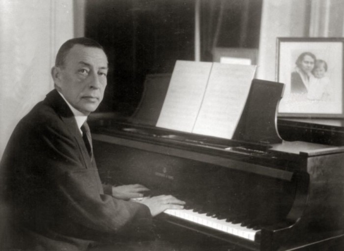 Rachmaninoff playing a Steinway grand piano