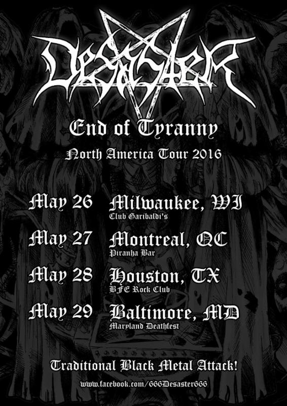 desaster 2016 north american tour