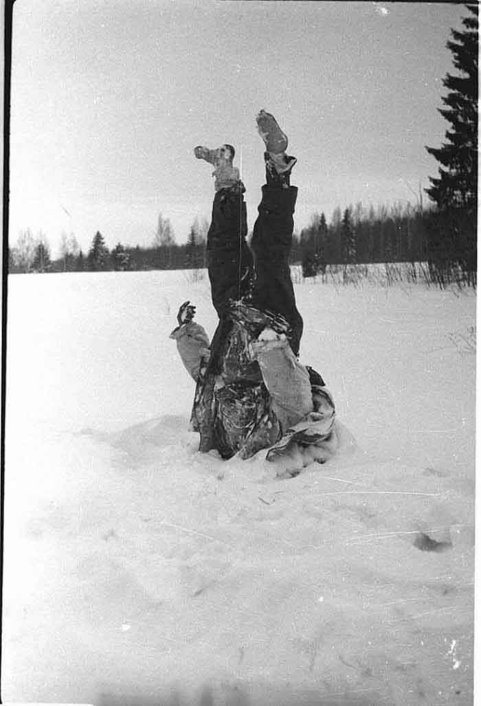 frozen nazi head in the ground