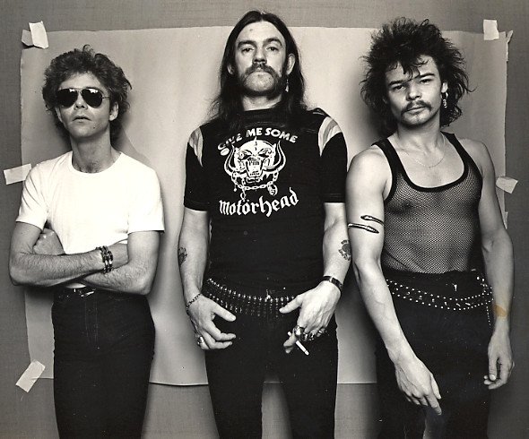 Old motorhead photo; Phil Taylor is on the right.