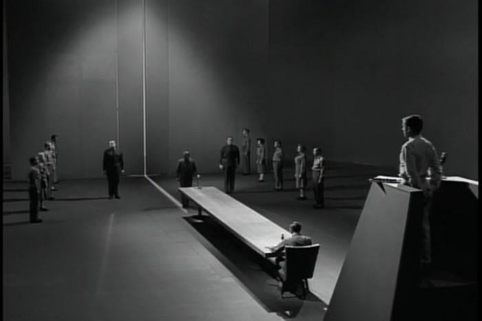 A still from "The Obsolete Man"